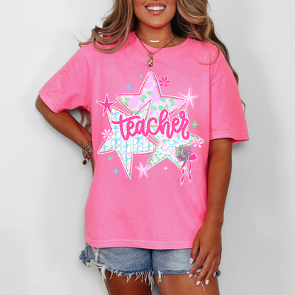 Teacher with Stars Tee