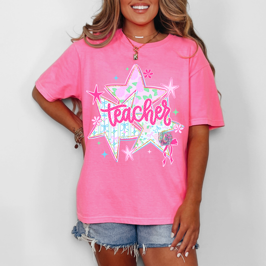 Teacher with Stars Tee