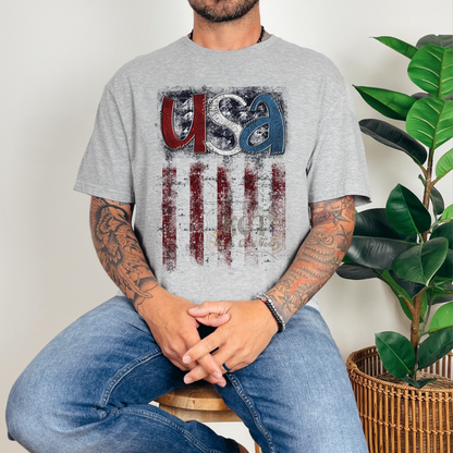 USA Distressed Tee