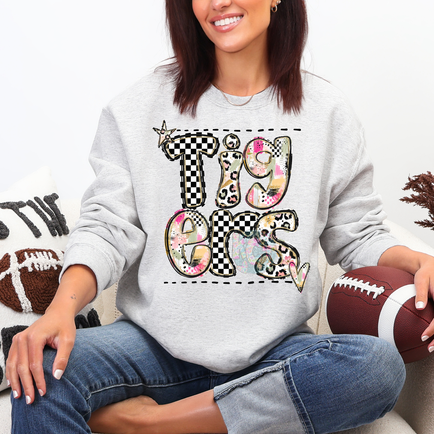 Tigers Checkered & Floral