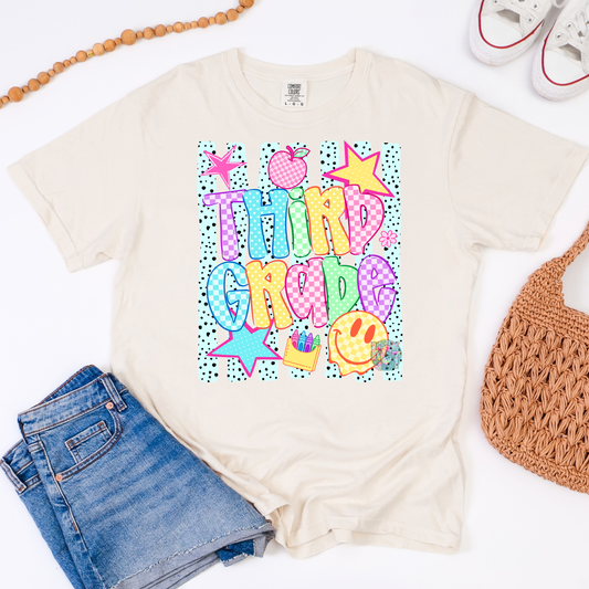 3rd grade smiley tee