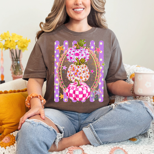 pumpkin stacked tee