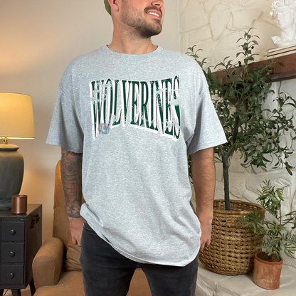 Wolverines Distressed Tee