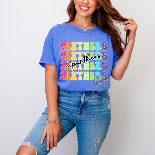 Panthers Scribble Color Tee