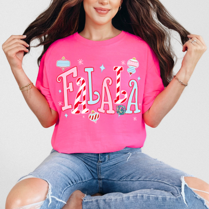 Fa la la Stripes tee