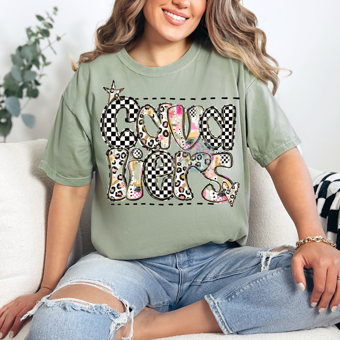 Cavaliers Checkered & Floral
