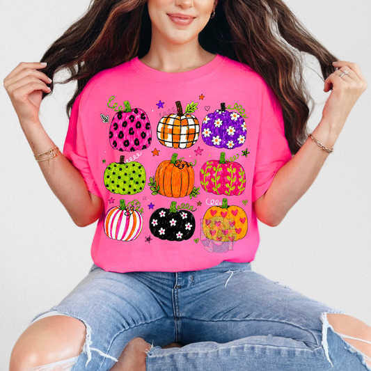 Colorful Fall pumpkins Tee