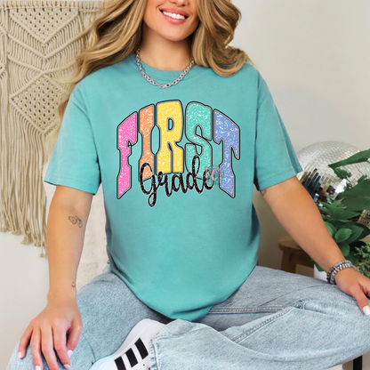 1st Grade colorful Tee