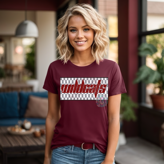 Wildcats Checkered Tee