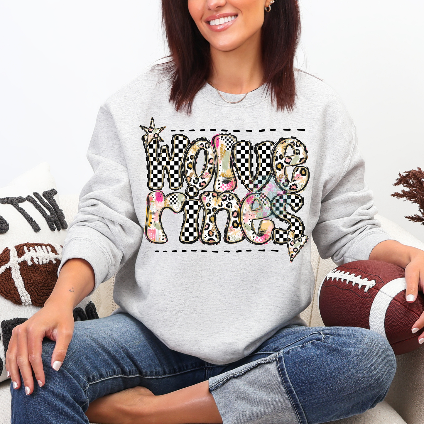 Wolverines checkered & Floral