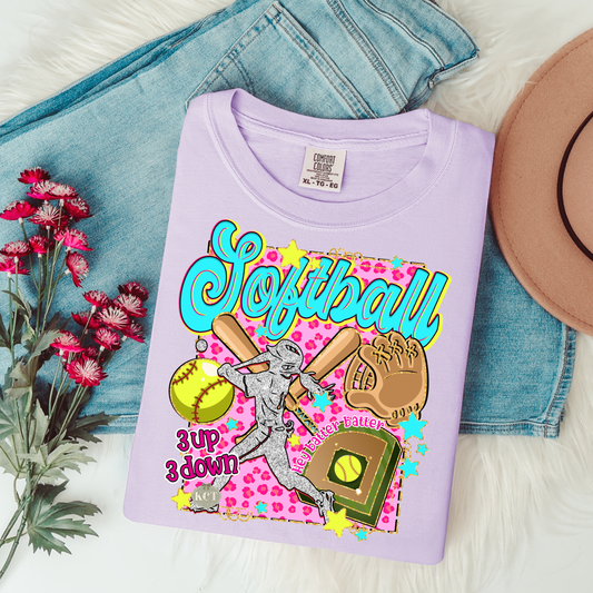3 up 3 down softball Tee