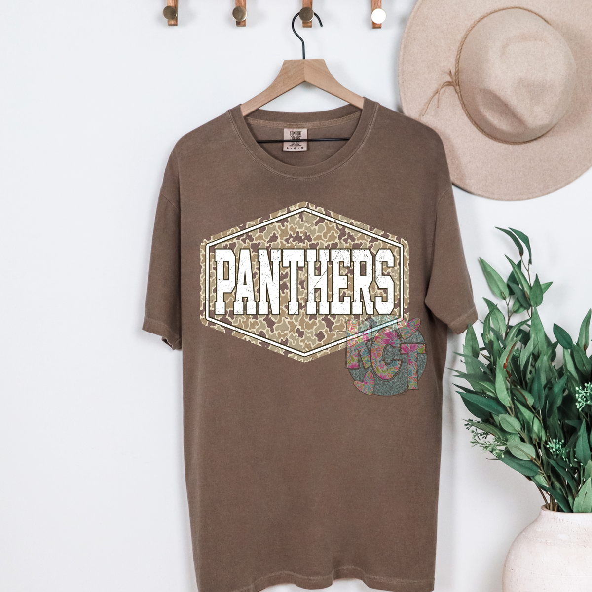 Panthers camo block tee