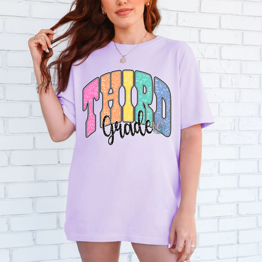 3rd Grade colorful Tee