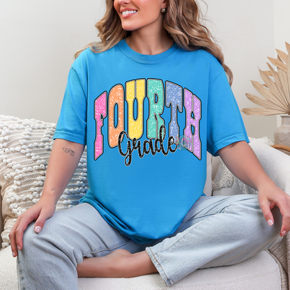 4th Grade colorful Tee