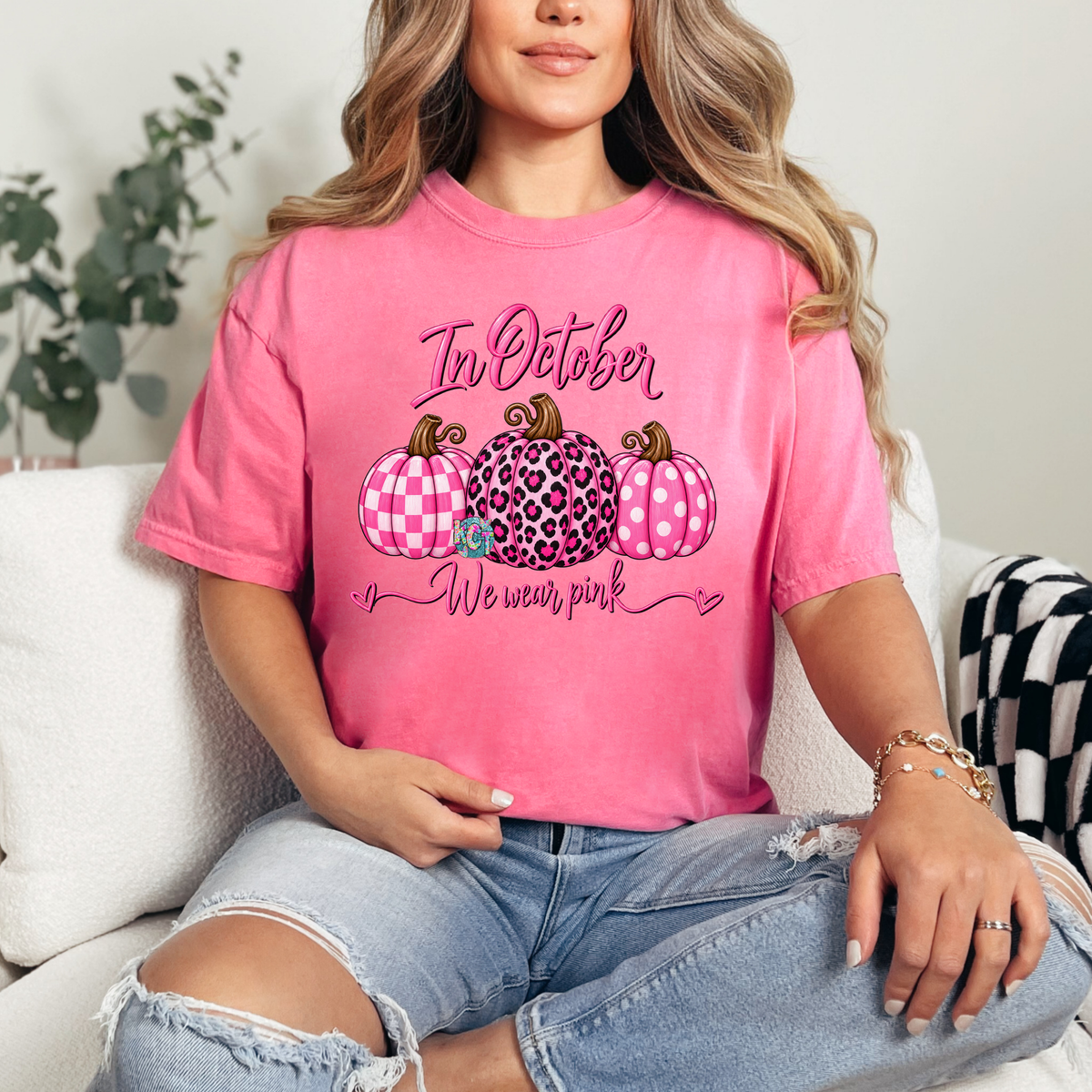 In October we were pink Tee