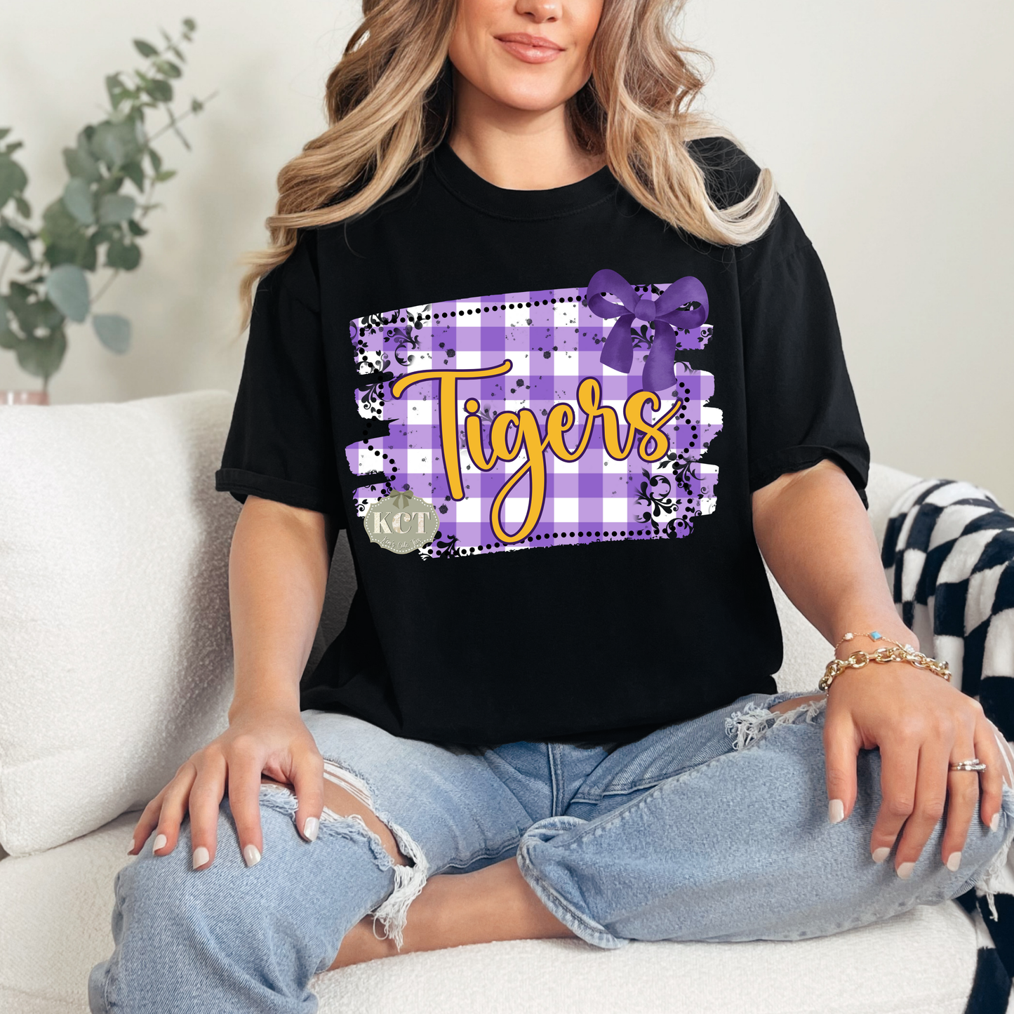 Tigers Gingham Tee